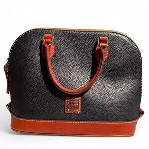 Dooney & Bourke Pebble Grain Zip Zip Satchel Black